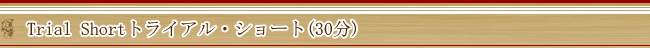 トライアル・ショート（30分）